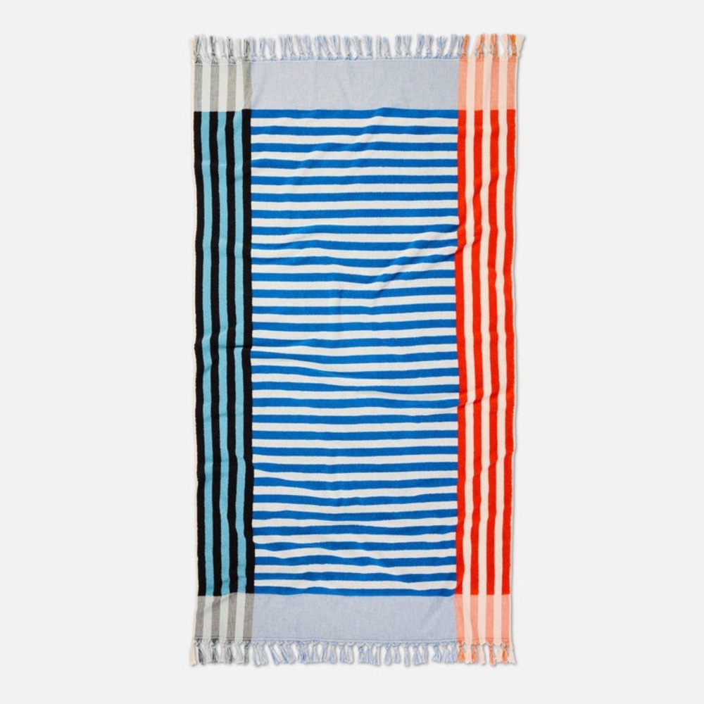 BNWT Brooklinen reversible beach blanket in Cove Stripe.   Never open never used